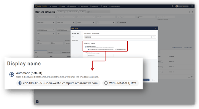 Full hostname visibility