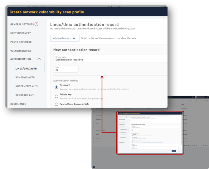 Multi-credential scanning