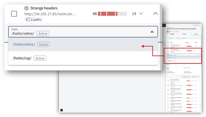 Port level vulnerability status