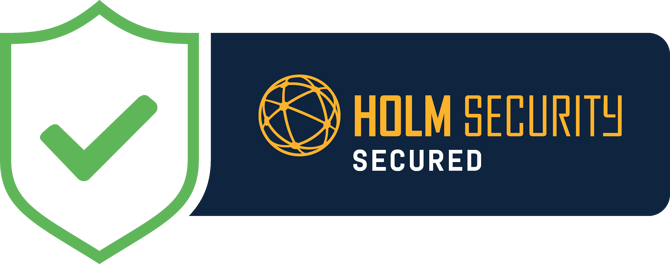 Secured with Holm Security Logo