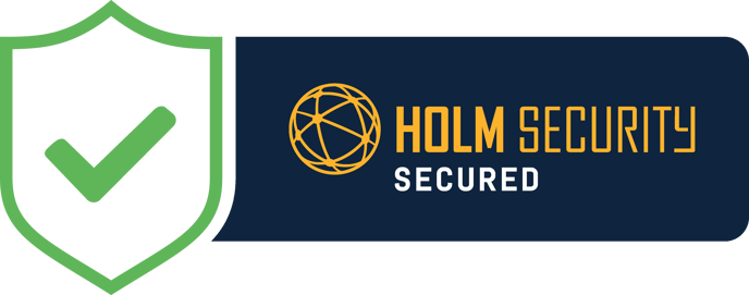 Secured with Holm Security Logo